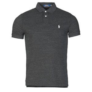 Polo Ralph Lauren  POLO AJUSTE DROIT EN COTON BASIC MESH LOGO PONY PLAYER  Polo s krátkými rukávy Černá