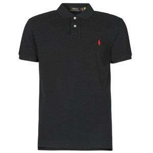 Polo Ralph Lauren  POLO AJUSTE DROIT EN COTON BASIC MESH LOGO PONY PLAYER  Polo s krátkými rukávy Černá