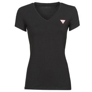 Guess  SS VN MINI TRIANGLE TEE  Trička s krátkým rukávem Černá