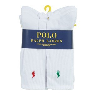 Polo Ralph Lauren  ASX110 6 PACK COTTON  Sportovní ponožky Bílá