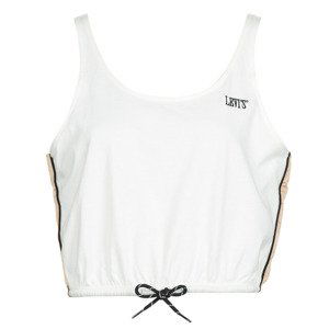 Levis  GINGER NYLON PIECED TANK TOFU, TOASTED ALMOND   CAVIAR  Tílka / Trička bez rukávů Bílá