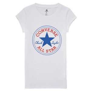 Converse  TIMELESS CHUCK PATCH TEE  Trička s krátkým rukávem Dětské Bílá