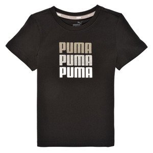 Puma  ALPHA TEE  Trička s krátkým rukávem Dětské Černá