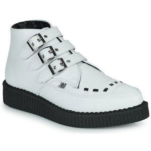 TUK  POINTED CREEPER 3 BUCKLE BOOT  Kotníkové boty Bílá