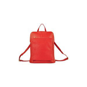 Patrizia Piu  Kožený dámský módní batůžek s čelní kapsou  červený  Kabelky
