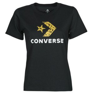 Converse  STAR CHEVRON HYBRID FLOWER INFILL CLASSIC TEE  Trička s krátkým rukávem Černá