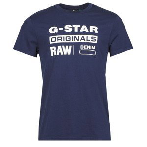 G-Star Raw  GRAPHIC 8 R T SS  Trička s krátkým rukávem Modrá