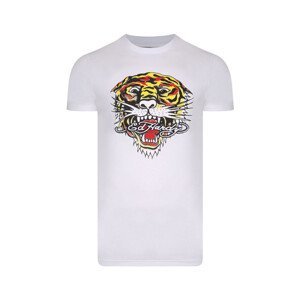 Ed Hardy  Tiger mouth graphic t-shirt white  Trička s krátkým rukávem Bílá