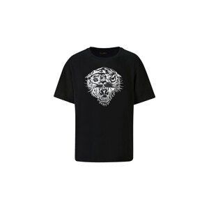 Ed Hardy  Tiger-glow t-shirt black  Trička s krátkým rukávem Černá