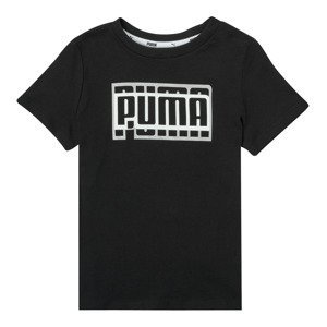 Puma  ALPHA TEE  Trička s krátkým rukávem Dětské Černá