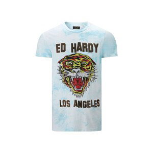 Ed Hardy  Los tigre t-shirt turquesa  Trička s krátkým rukávem Modrá