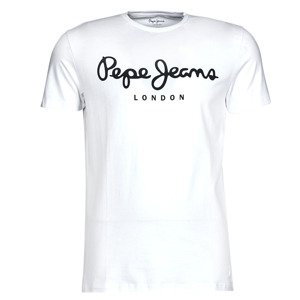 Pepe jeans  ORIGINAL STRETCH  Trička s krátkým rukávem Bílá