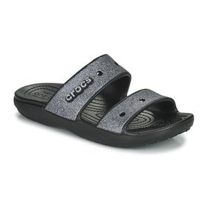 Crocs  CLASSIC CROC GLITTER II SANDAL  Dřeváky Černá