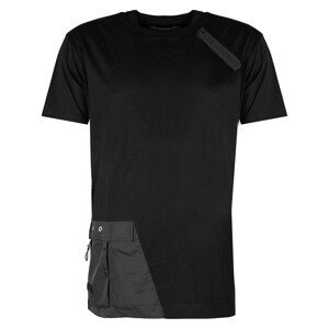 Les Hommes  LKT152 703 | Oversized Fit Mercerized Cotton T-Shirt  Trička s krátkým rukávem Černá