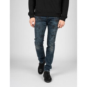 Les Hommes  LKD320 512U | 5 Pocket Slim Fit Jeans  Kapsáčové kalhoty Modrá