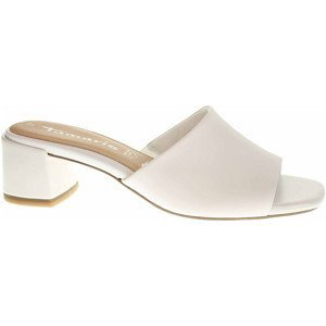Tamaris  Dámské pantofle  1-27204-28 white leather  Pantofle Bílá