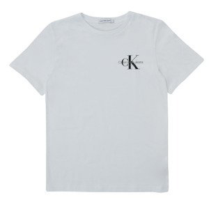 Calvin Klein Jeans  CHEST MONOGRAM TOP  Trička s krátkým rukávem Dětské Bílá