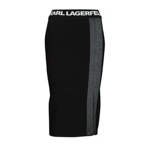 Karl Lagerfeld  LIGHTWEIGHT KNIT SKIRT  Krátké sukně Černá