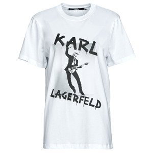 Karl Lagerfeld  KARL ARCHIVE OVERSIZED T-SHIRT  Trička s krátkým rukávem Bílá