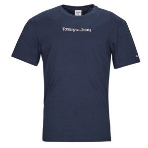 Tommy Jeans  TJM CLASSIC LINEAR LOGO TEE  Trička s krátkým rukávem Tmavě modrá