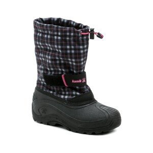 KAMIK  FINLEY black pink dětské zimní sněhule  Zimní boty Dětské Černá