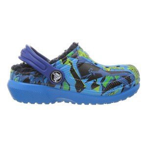Crocs  KID'S CLASSIC FUZZ LINED GRAPHIC CLOG  Sandály Dětské Modrá