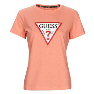 Guess  SS CN ORIGINAL TEE  Trička s krátkým rukávem Růžová