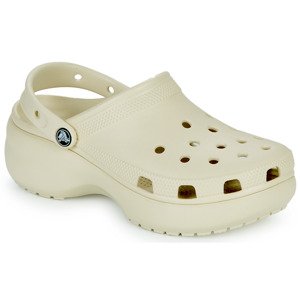 Crocs  CLASSIC PLATFORM CLOG W  Pantofle Béžová