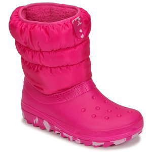 Crocs  Classic Neo Puff Boot K  Zimní boty Dětské Růžová