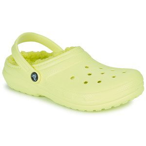 Crocs  Classic Lined Clog K  Pantofle Dětské Žlutá