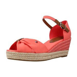 Tommy Hilfiger  BASIC OPEN TOE MID WEDGE  Espadrilky Oranžová