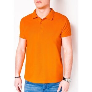 Ombre  Pánské basic polo tričko Sheer oranžové  Trička & Pola Oranžová