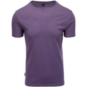 Ombre  Pánské basic tričko Elis fialová  Trička s krátkým rukávem Fialová