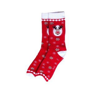 Star Socks  Vánoční ponožky Reindeer  Doplňky k obuvi Červená