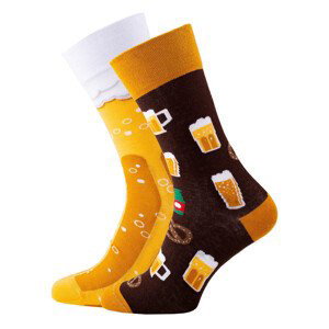 Many Mornings  Many Morning Pánské barevné ponožky Craft Beer  Doplňky k obuvi Žlutá