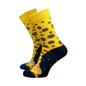 Hesty Socks  Pánské ponožky Giraffe navy-žluté  Doplňky k obuvi