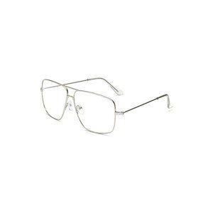 Veyrey  Brýle s čirými skly hranaté Eileen stříbrná  sluneční brýle Stříbrná