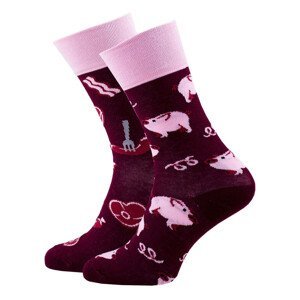 Many Mornings  Veselé vzorované ponožky Piggy Tales  Doplňky k obuvi Růžová