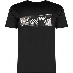 Les Hommes  LLT202-717P | Round Neck T-Shirt  Trička s krátkým rukávem Černá