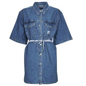 Calvin Klein Jeans  UTILITY BELTED SHIRT DRESS  Krátké šaty Modrá