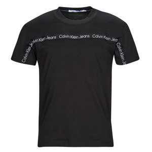 Calvin Klein Jeans  LOGO TAPE TEE  Trička s krátkým rukávem Černá