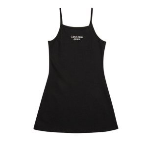 Calvin Klein Jeans  STACK LOGO PUNTO STRAP  Krátké šaty Dětské Černá