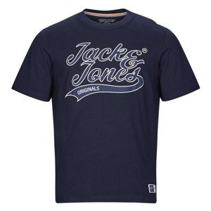 Jack & Jones  JORTREVOR UPSCALE SS TEE CREW NECK  Trička s krátkým rukávem Tmavě modrá