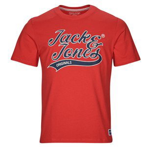 Jack & Jones  JORTREVOR UPSCALE SS TEE CREW NECK  Trička s krátkým rukávem Červená