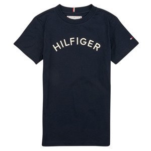 Tommy Hilfiger  U HILFIGER ARCHED TEE  Trička s krátkým rukávem Dětské Tmavě modrá