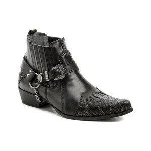 Koma  1222-1 černé pánské westernové boty  Vycházková obuv Černá