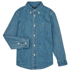 Polo Ralph Lauren  LS BD-TOPS-SHIRT  Košile s dlouhymi rukáv Dětské Modrá