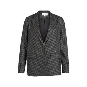 Vila  Coat Shine L/S - Black/Silver  Kabáty Černá