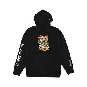 Dgk  Sweat hood golden cat  Mikiny Černá