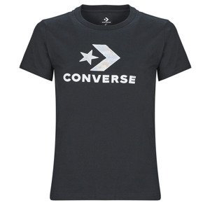Converse  FLORAL STAR CHEVRON  Trička s krátkým rukávem Černá